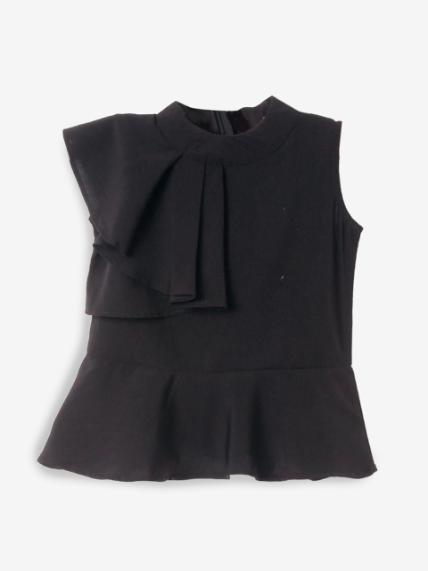 

Hopscotch Girls Black Ruffles Peplum Top