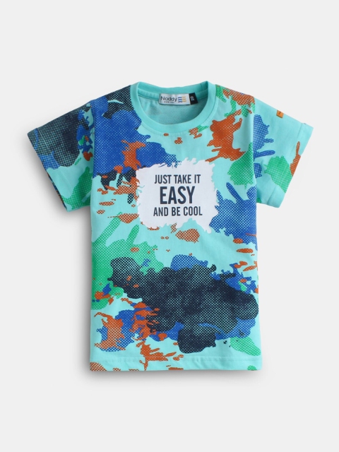 

Hopscotch Boys Blue Printed T-shirt