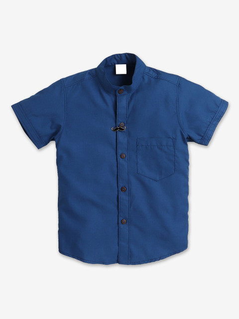 

Hopscotch Boys Blue Casual Shirt with Broche
