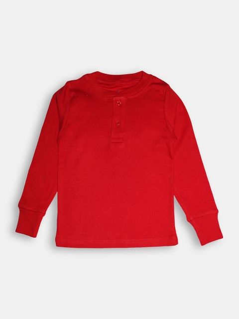 

Hopscotch Boys Red High Neck T-shirt