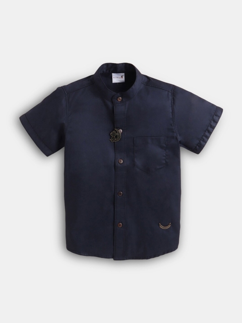 

Hopscotch Boys Navy Blue Casual Shirt