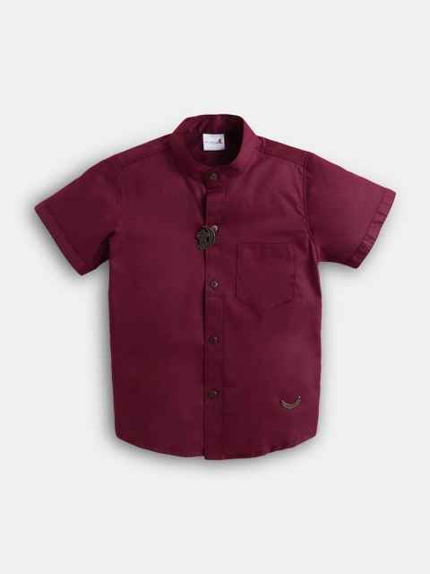 

Hopscotch Boys Burgundy Casual Shirt