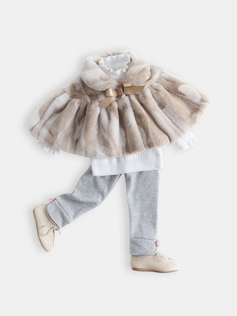 

Hopscotch Girls Cream-Coloured Open Front Jacket