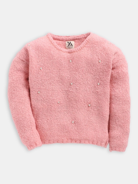 

Hopscotch Girls Peach-Coloured Pullover