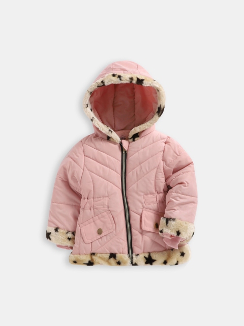 

Hopscotch Girls Pink Colourblocked Acrylic Parka Jacket