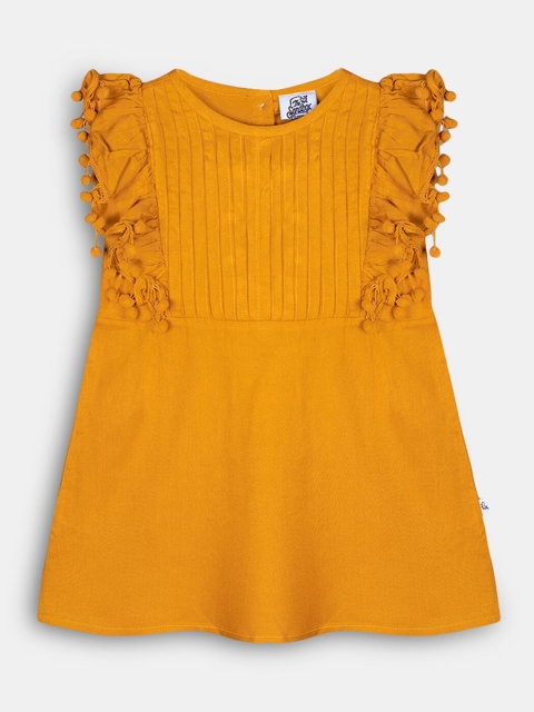 

Hopscotch Yellow A-Line Dress