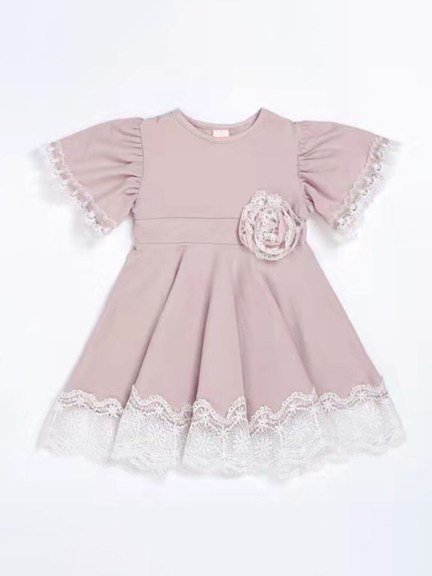 

Hopscotch Girls Pink Fit & Flare Casual Dress