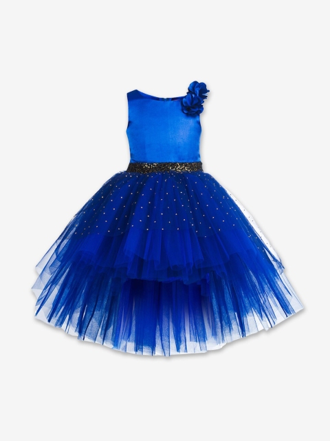 

Hopscotch Girls Blue Solid Sequins Embellished Sleeveless Dress