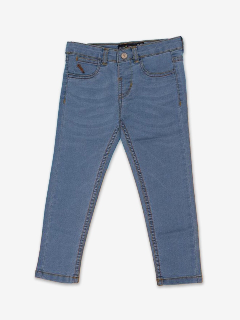 

Hopscotch Boys Blue Relaxed Fit Low Distress Stretchable Jeans