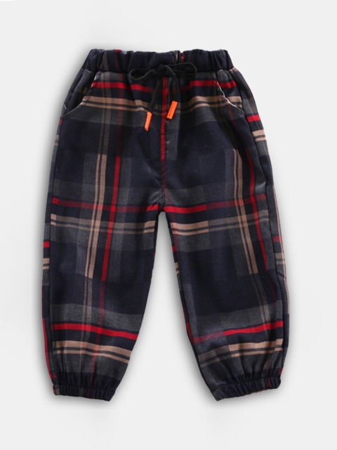 

Hopscotch Boys Red Checked Joggers Trousers