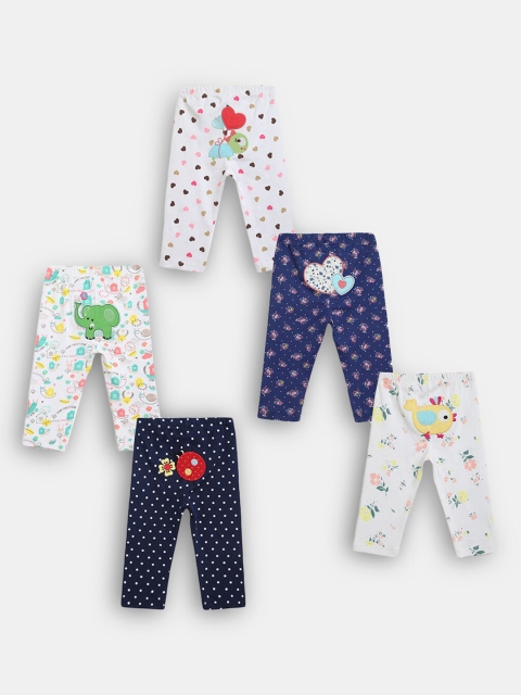 

Hopscotch Girls Pack Of 5 Floral Trousers, Multi