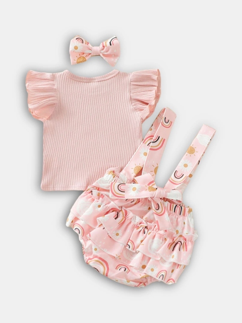 

Hopscotch Girls Pink & Brown T-shirt with Short