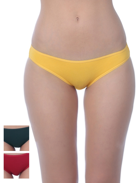 

Triumph Stretty Cotton 80 Medium Coverage Mini Brief - Pack of 3, Yellow