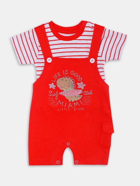 

Hopscotch Boys Red Cotton Clothing Set