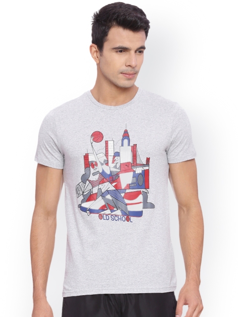 

Puma Men Grey Printed Round Neck T-shirt