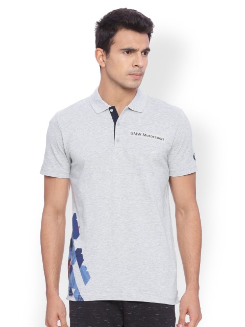 

PUMA Motorsport Men Grey Graphic Printed BMW MSP Polo T-shirt