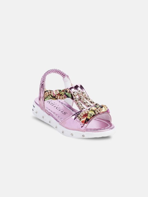 

Hopscotch Girls Purple Embellished Open Toe Flats