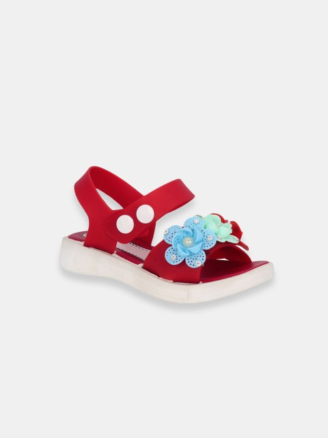 

Hopscotch Girls Embellished Open Toe Flats, Red