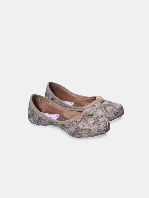 

Hopscotch Girls Brown Embellished Ethnic Mojaris Flats