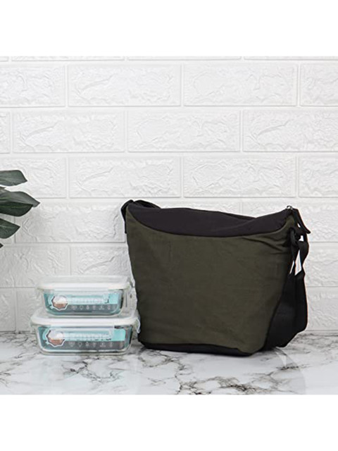 

Femora Set Of 2 Transparent Borosilicate Glass Lunch Box & Bag