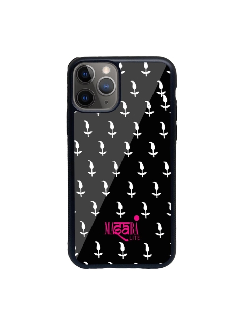 

macmerise Black & White Masaba Leaf Motif iPhone 11 Pro Max Back Case