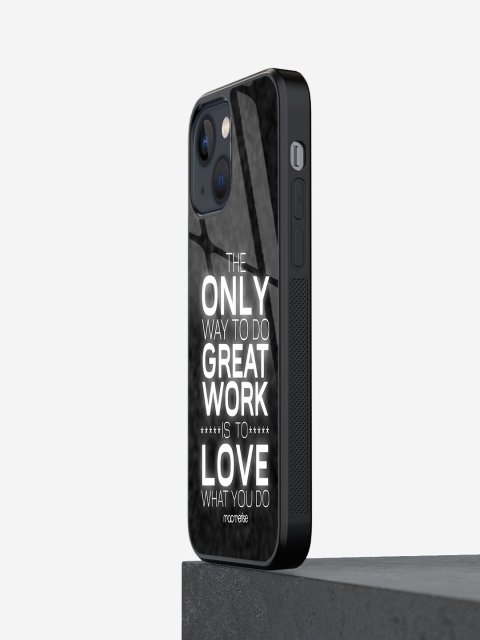

macmerise Black Printed Glass Iphone 13 Mini Mobile Cover
