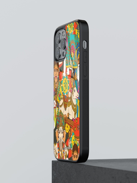 

macmerise Red & Blue Namaste India iPhone 13 Pro Max Back Case, Green