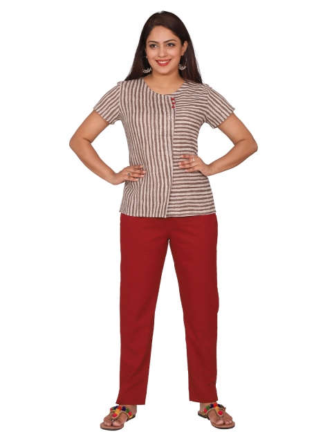 

SUTI Brown Striped Top