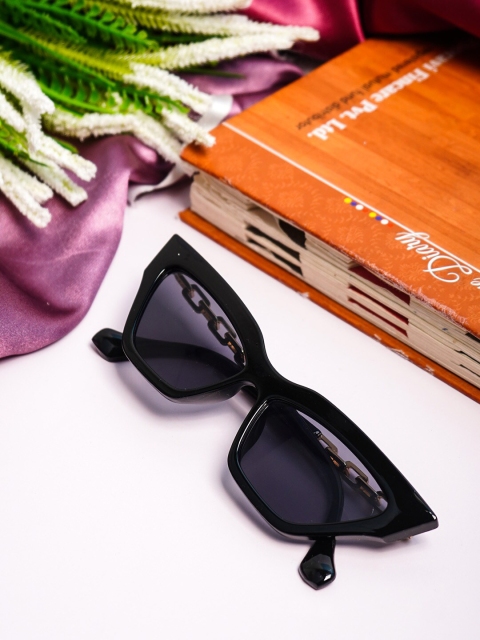 

Ferosh Unisex Blue Lens & Black Cateye Sunglasses FASG22