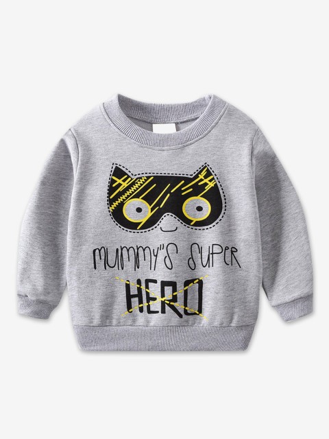 

Hopscotch Boys Grey Printed Sweatshirt