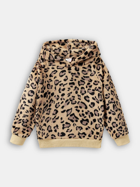 

Hopscotch Girls Multicoloured Printed Hooded Sweatshirt, Multi