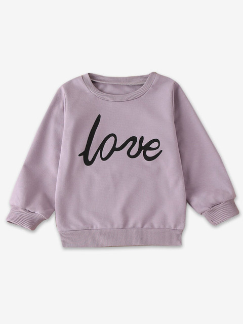 

Hopscotch Girls Purple Printed Sweatshirt
