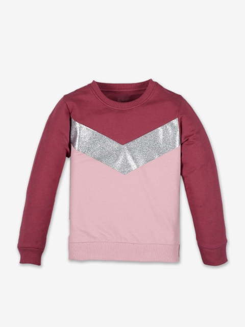 

Hopscotch Girls Purple Colourblocked Sweatshirt