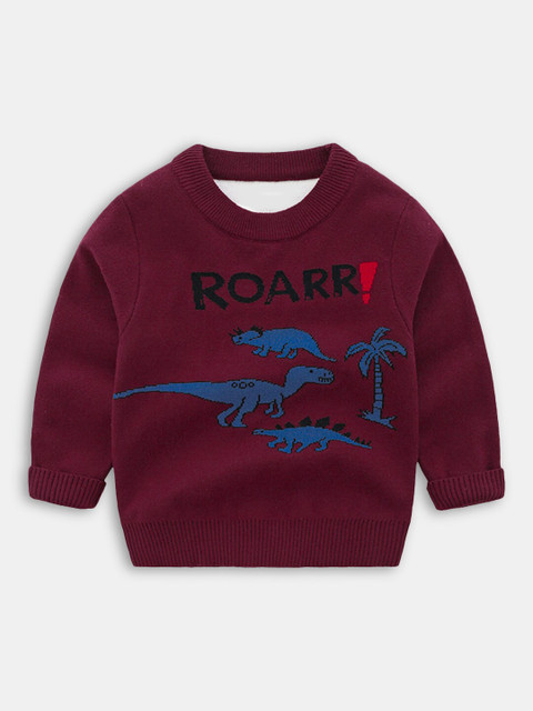 

Hopscotch Boys Red Printed Sweatshirt