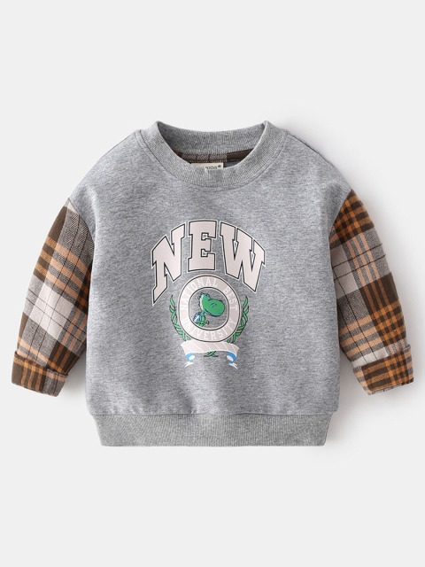 

Hopscotch Boys Grey Checked Sweatshirt