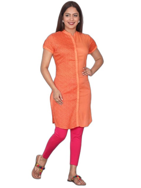 

SUTI Women Orange Printed Tunic