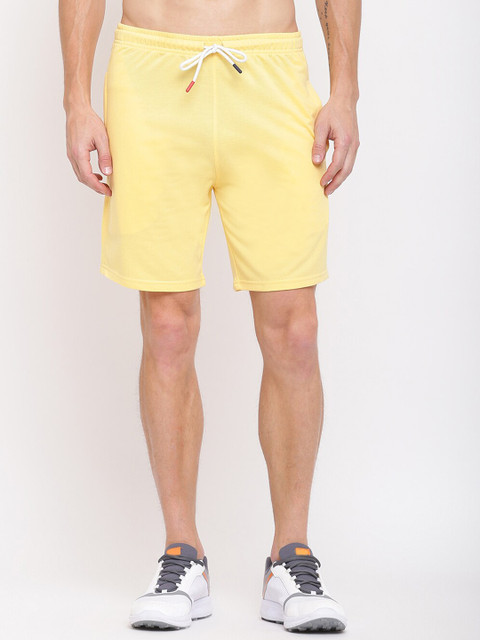 

MKH Men Yellow Solid Shorts