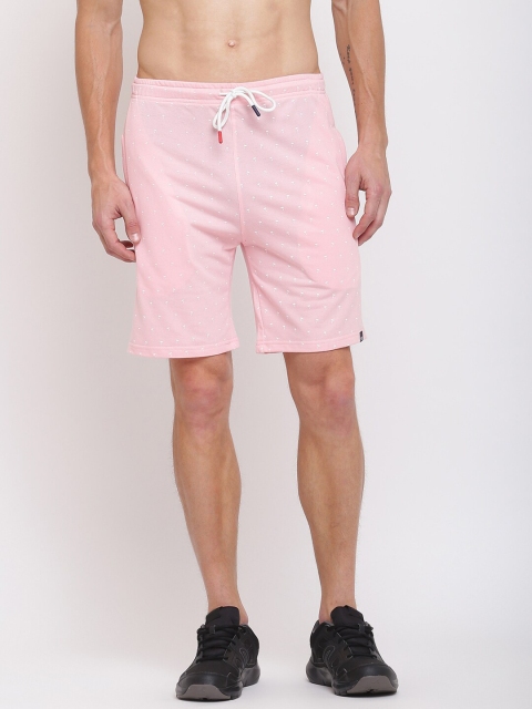 

MKH Men Pink Micro Ditsy Printed Shorts