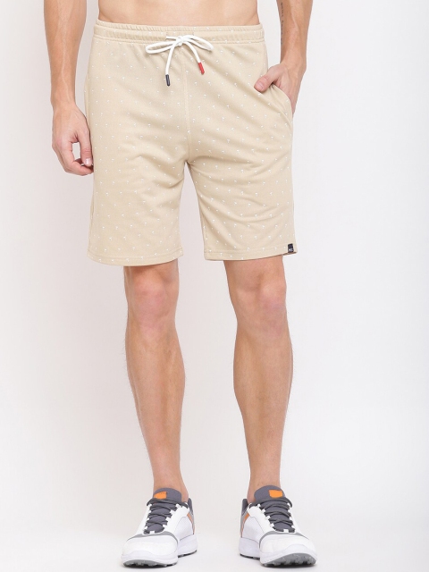 

MKH Men Beige Printed Shorts