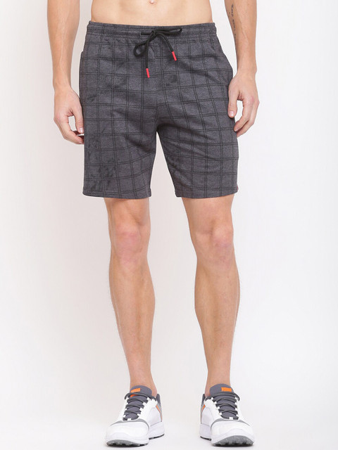 

MKH Men Grey Printed Sports Shorts
