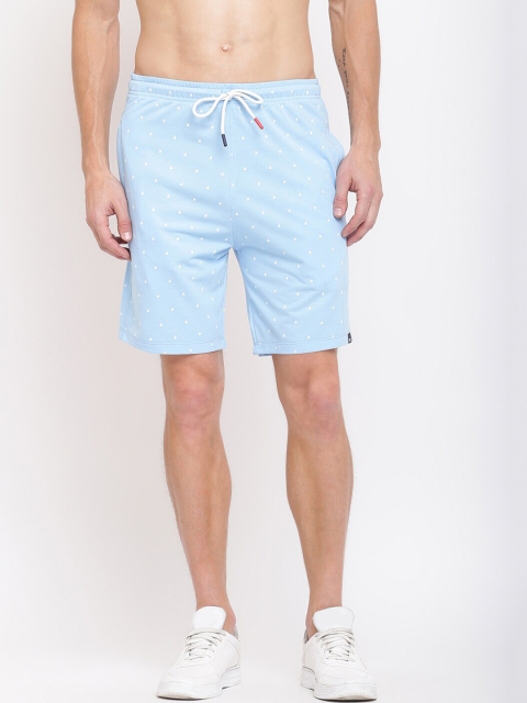

MKH Men Blue Printed Shorts