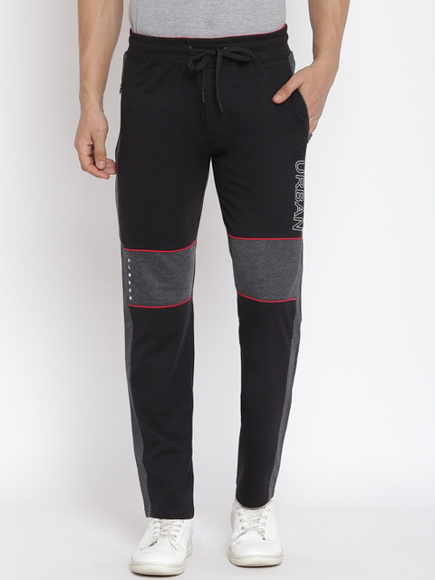 

MKH Men Black Solid Cotton Track Pant
