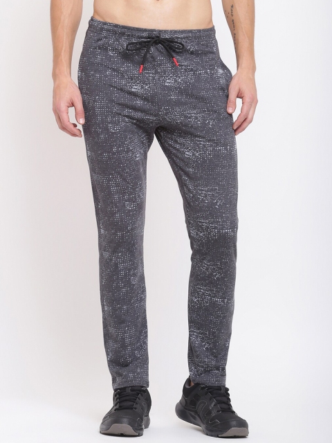 

MKH Men Grey Self-Design Track Pants