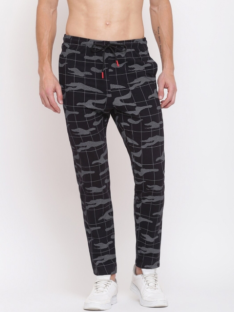 

MKH Men Black Checked Cotton Track Pant