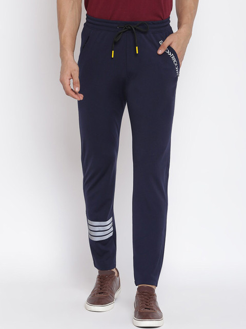 

MKH Men Navy Blue Solid Track Pants