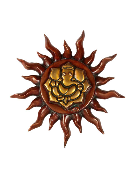 

Exotic India Gold-Toned Lord Ganesha Wall Decor