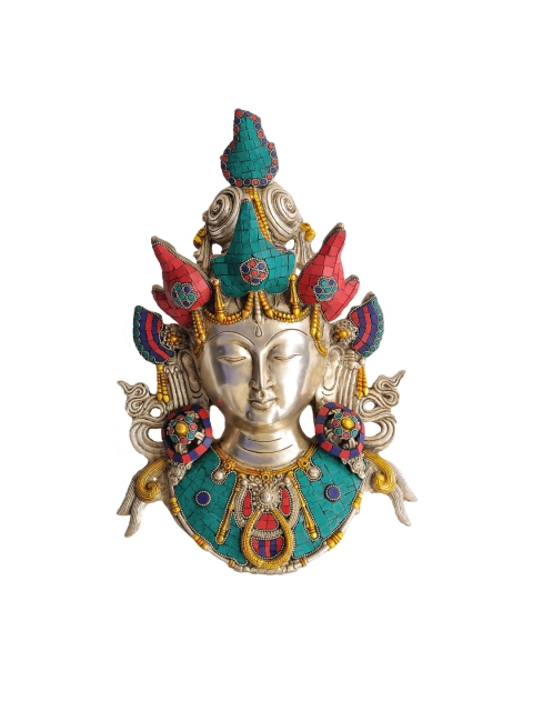

Exotic India Green & Red Printed Tibetan Buddhist Deity Goddess Tara Wall Decor