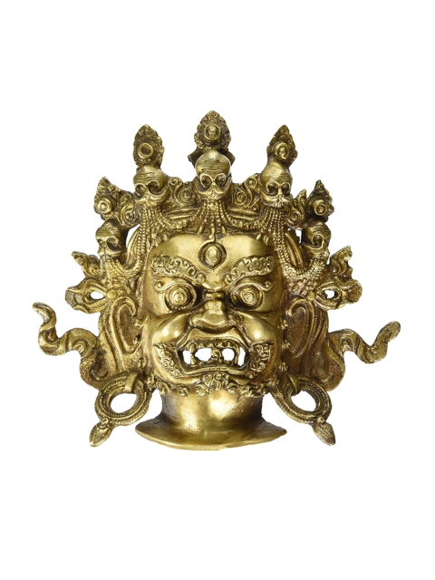 

Exotic India Gold-Toned Mahakala Wall Hanging Mask