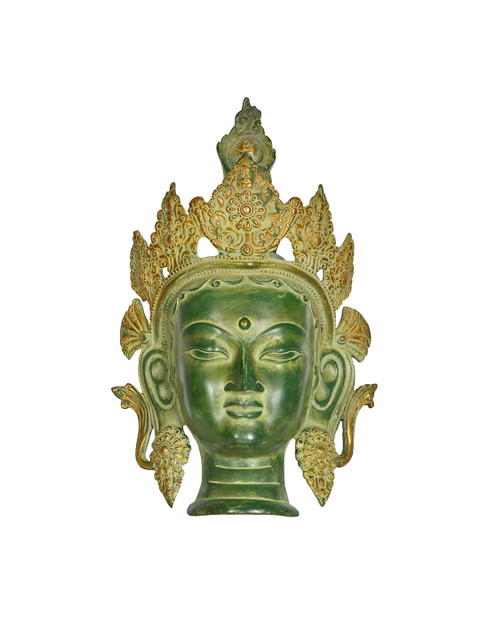 

Exotic India Green Tibetan Buddhist Wall-Hanging