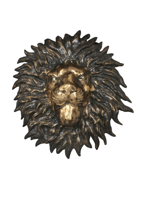 

Exotic India Gold-Toned Mask Of A Lion Wall Hanging